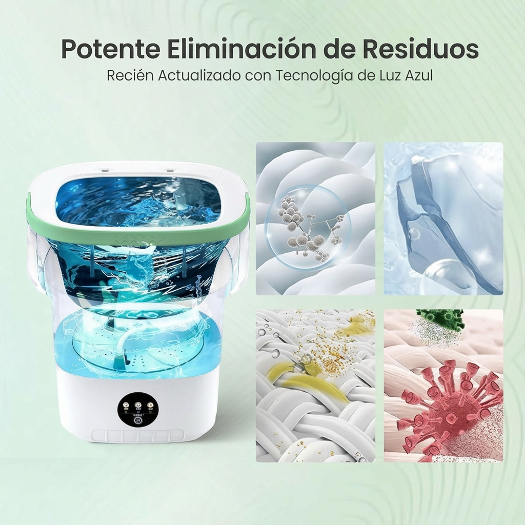 Mini Lavadora Pro: UltraClean Foldable (Serie Smart Home)