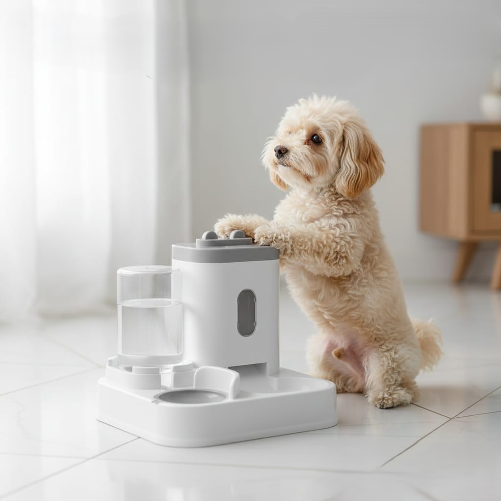 Pet Station Pro: Dispensador Automático 2 en 1 (Agua y Comida)