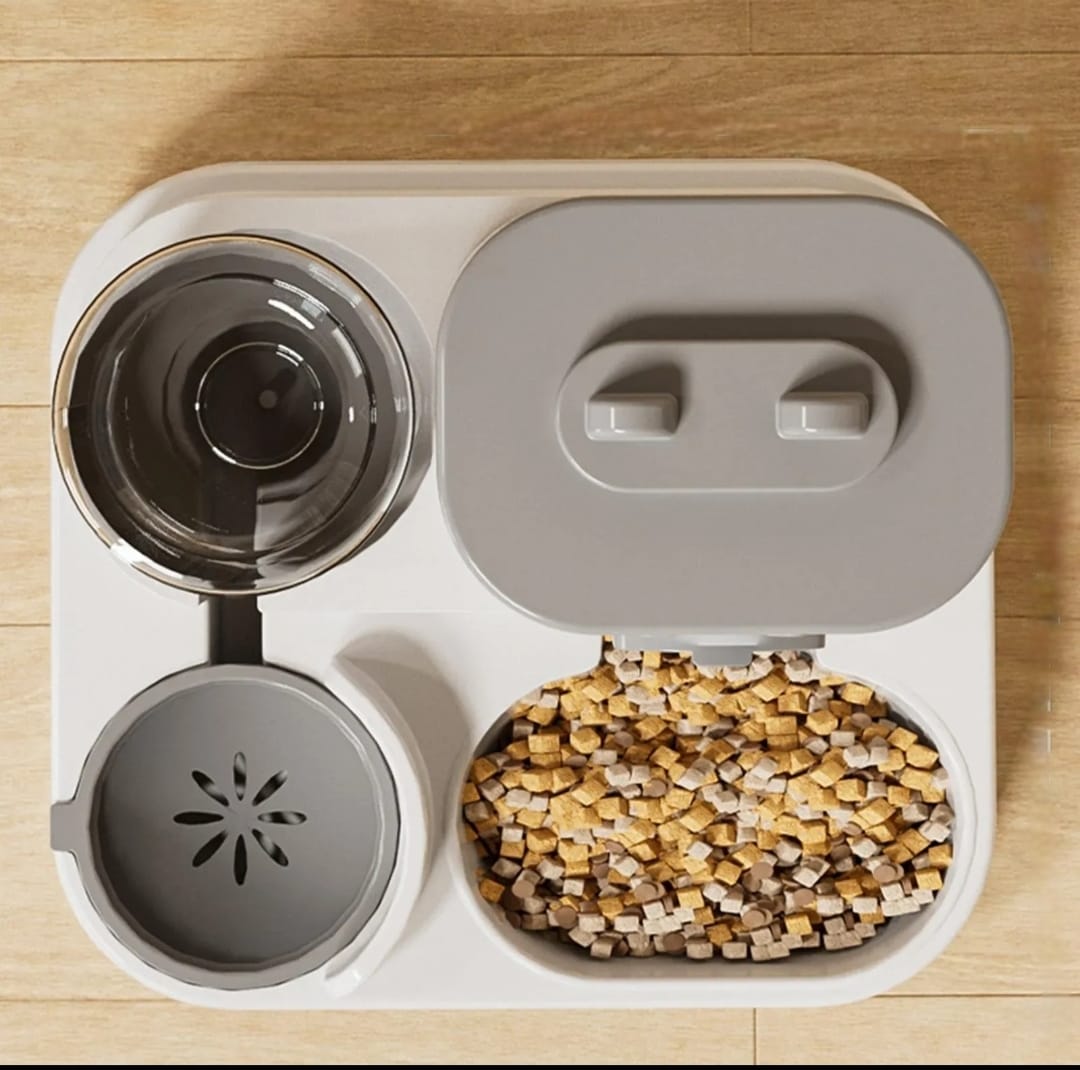 Pet Station Pro: Dispensador Automático 2 en 1 (Agua y Comida)